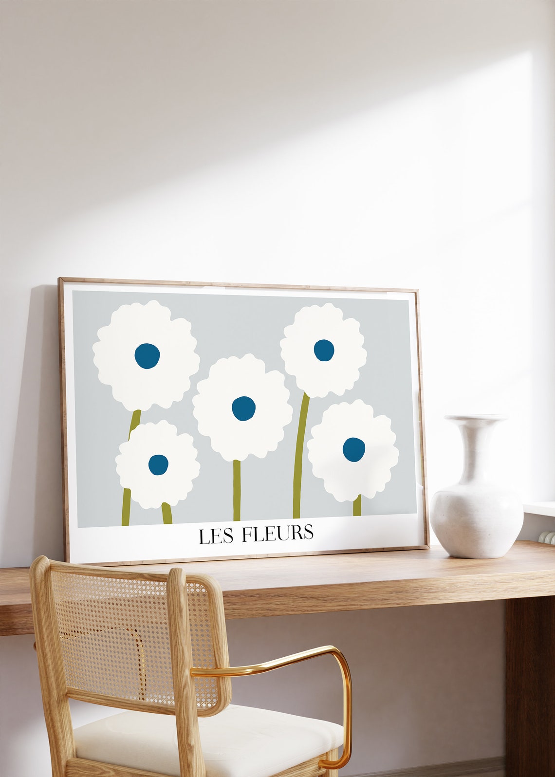 Les Fleurs Botanical Abstract Flower Art Print - Image 2
