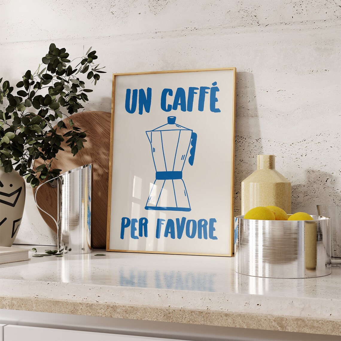 Retro Coffee Moka Pot Art Print, Mid-Century Modern - Image 3