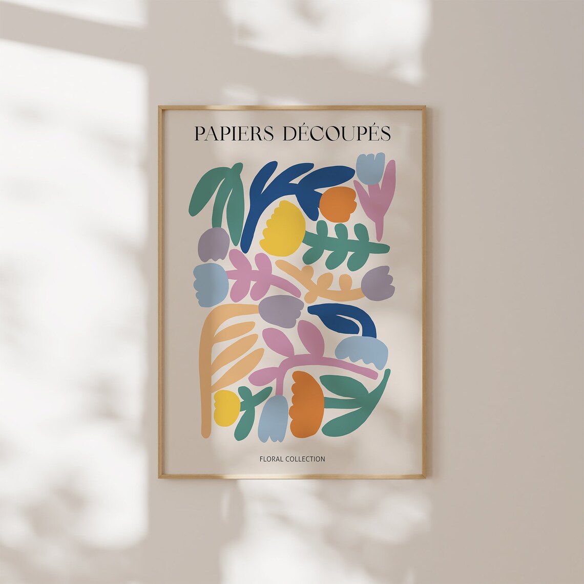 Papiers Decoupes Colorful Floral Cutout Matisse Style Poster - Image 3