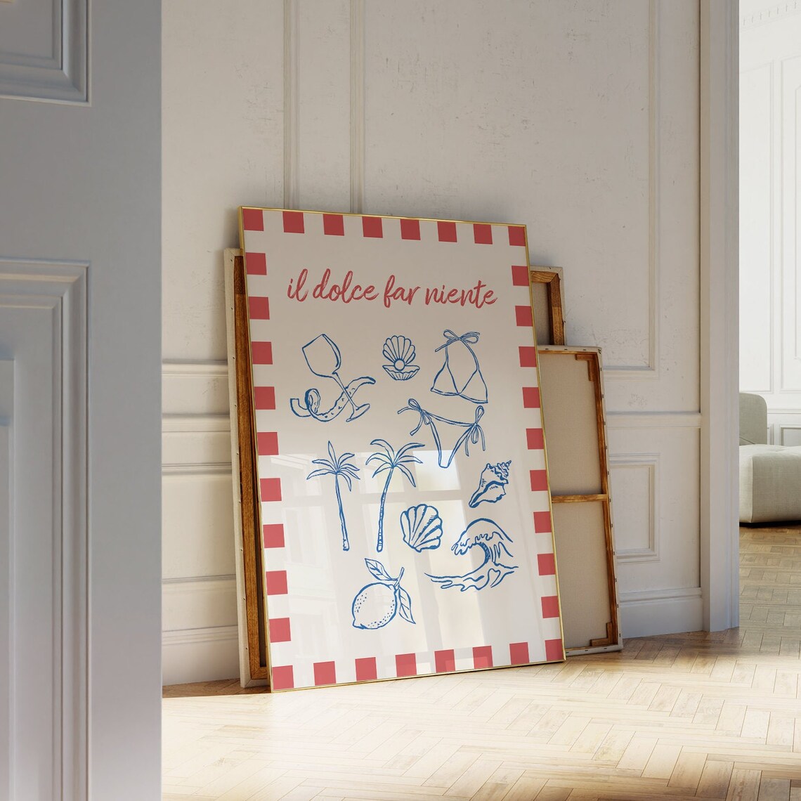 Il Dolce Far Niente Italian Quote Poster, Retro - Image 3