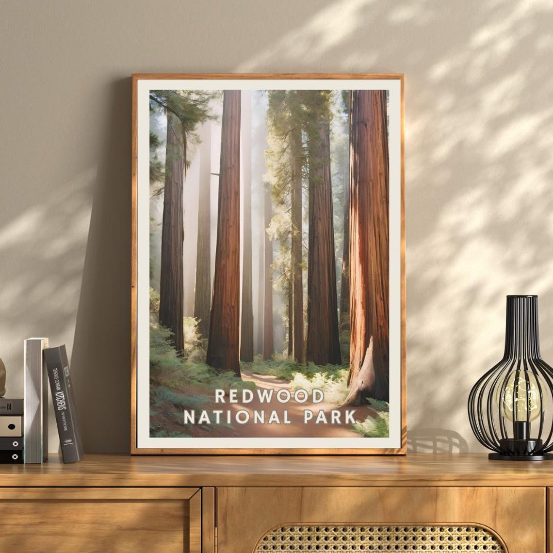 Redwood National Park Poster California Forest Wall Art Giant Redwoods Print Nature Decor Usa Travel Gift For Living Room Or Office - Image 3