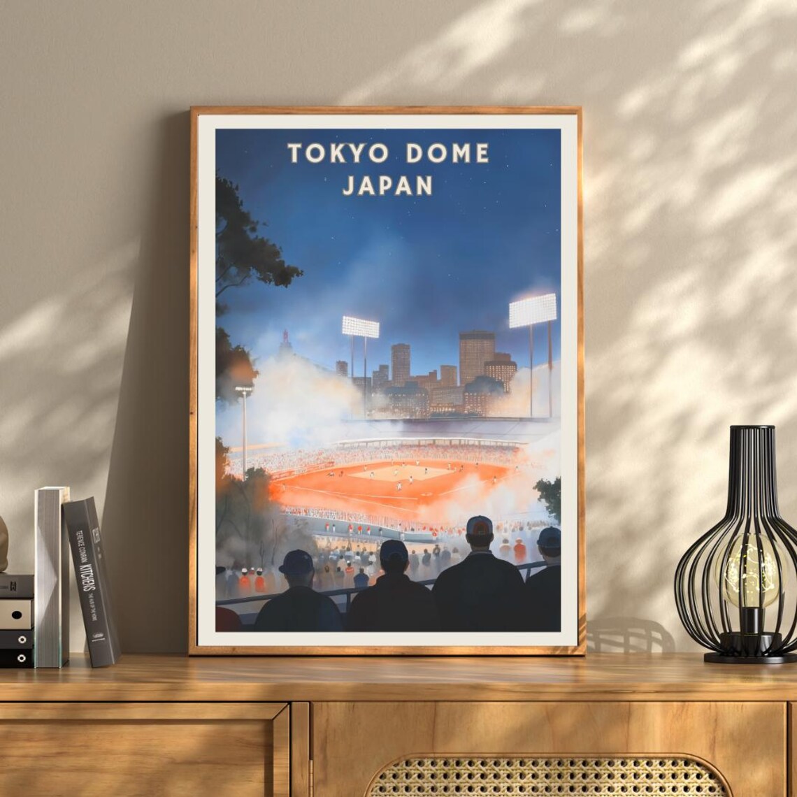 Tokyo Dome Japan Poster, Night Scene Travel Poster - Image 3