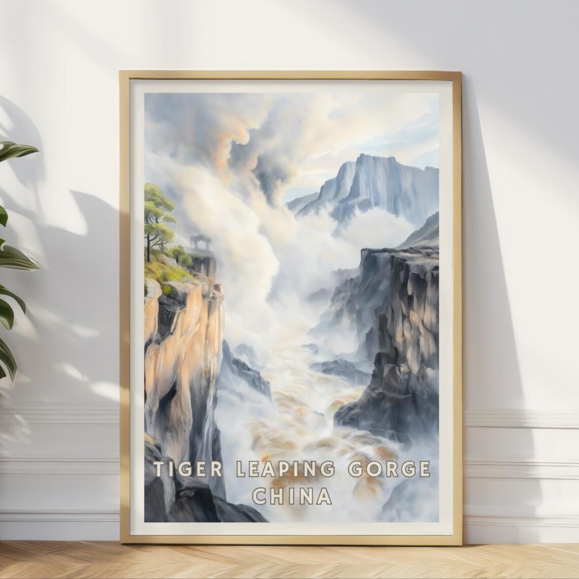Tiger Leaping Gorge China, Dramatic Canyon Travel Poster