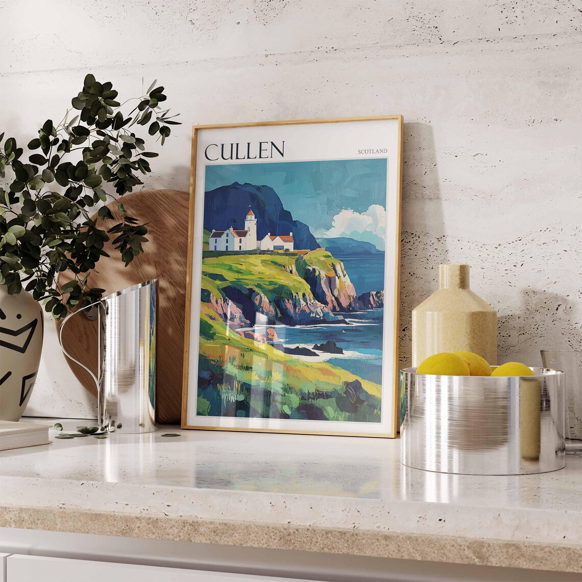 Cullen Poster Scotland Travel Poster Scotland Travel Gift Cullen Scotland Art Moray Coast Poster North Sea Poster Scottish Scenery Art - Image 2