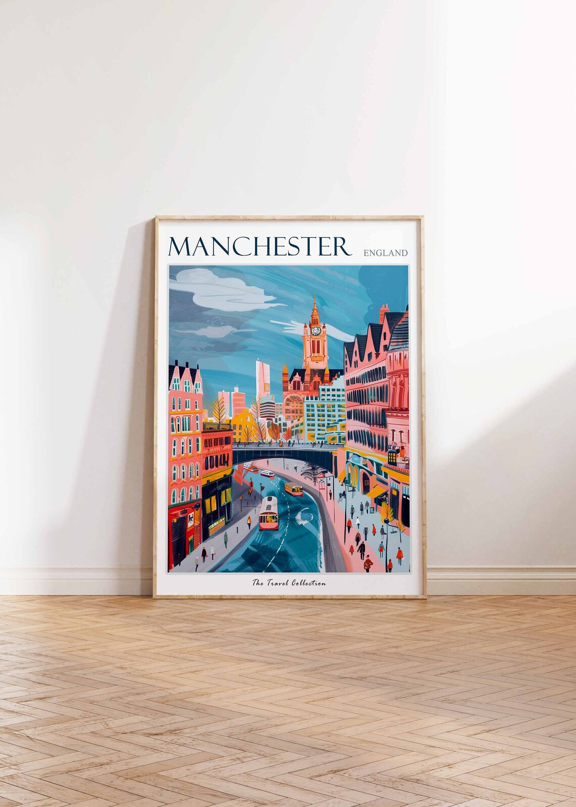 Manchester Travel Poster, Tropical Decor Print - Image 2