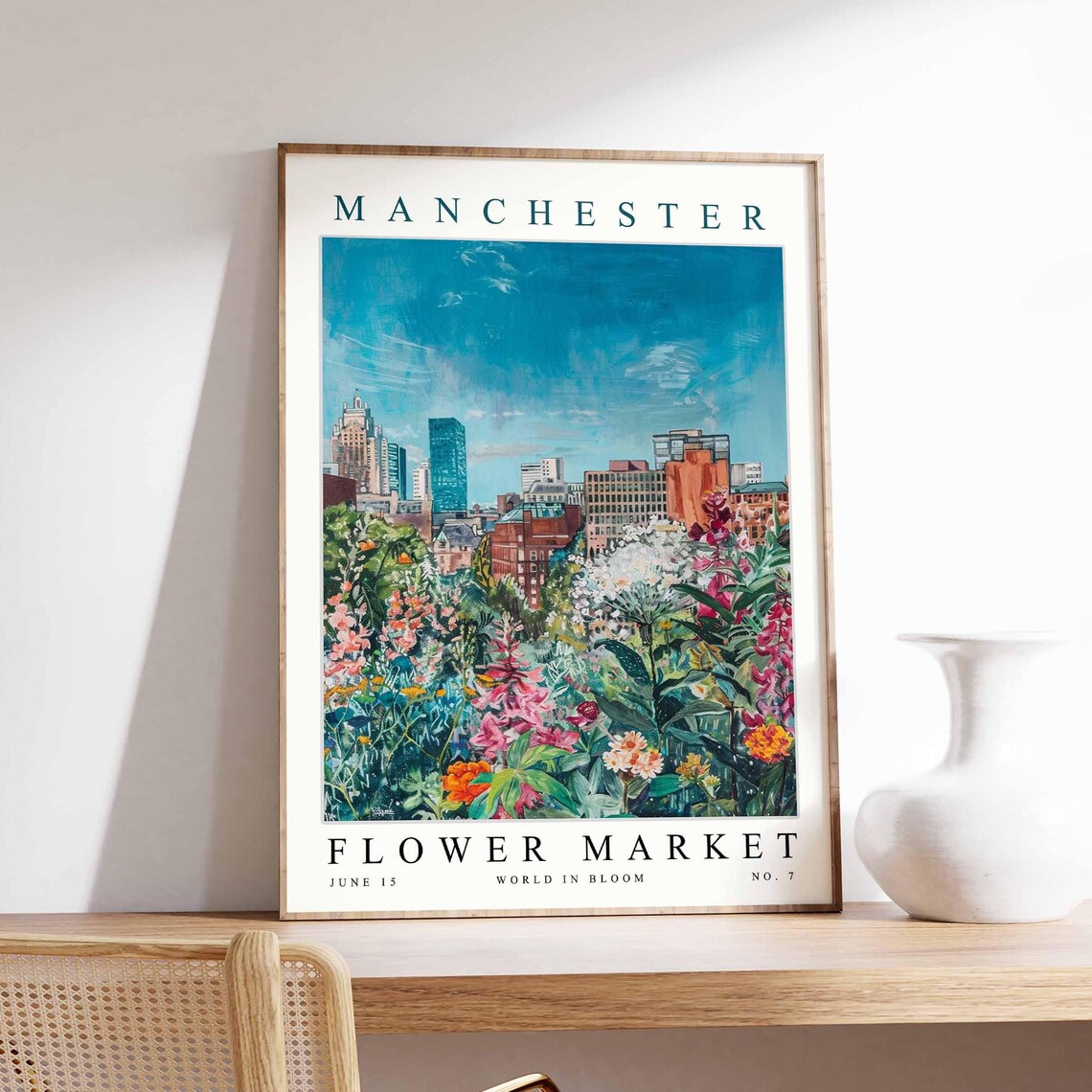 Manchester Flower Market World In Bloom No 7 Church Tower Bloom Poster