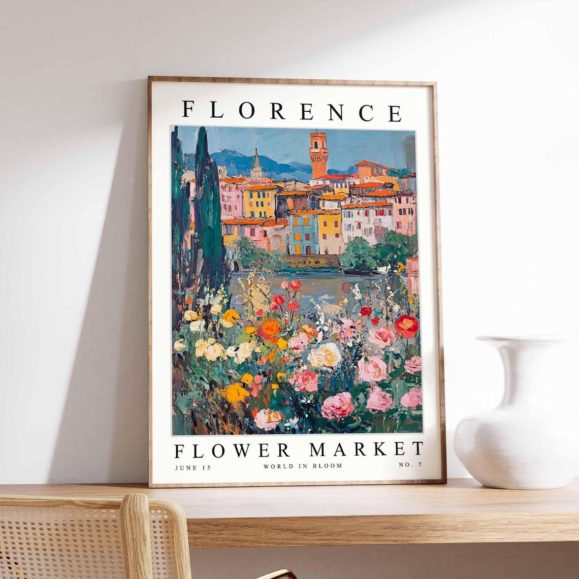 Florence Flower Market River Bend Cypress Wildflower Bank Poster