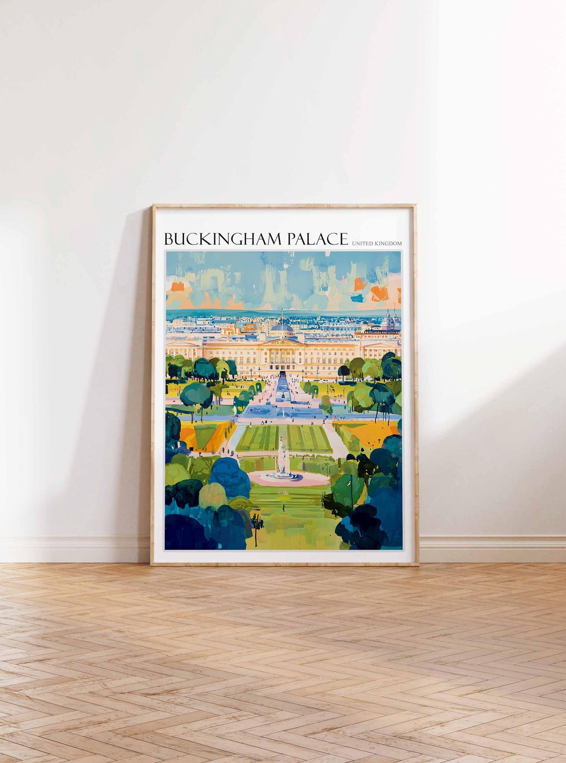 Buckingham Palace Poster England Travel Print British Decor United Kingdom Travel Poster City Print Buckingham Palace Travel Poster - Image 3