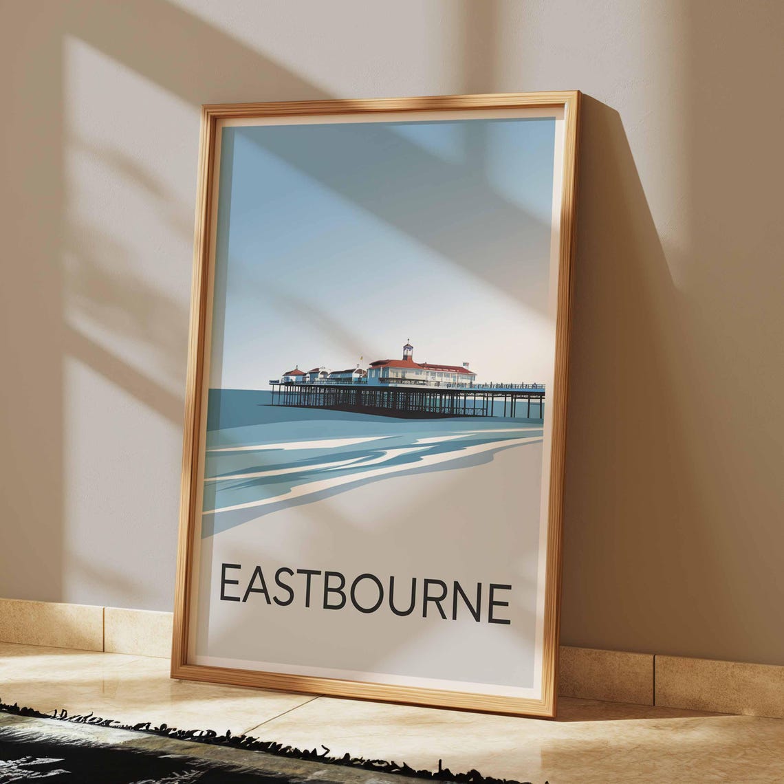 Eastbourne Print Coastal Travel Poster East Sussex Travel Print Coastal Wall Art Seaside Art Coastal Gift Uk Coast Art Beach Decor - Image 2