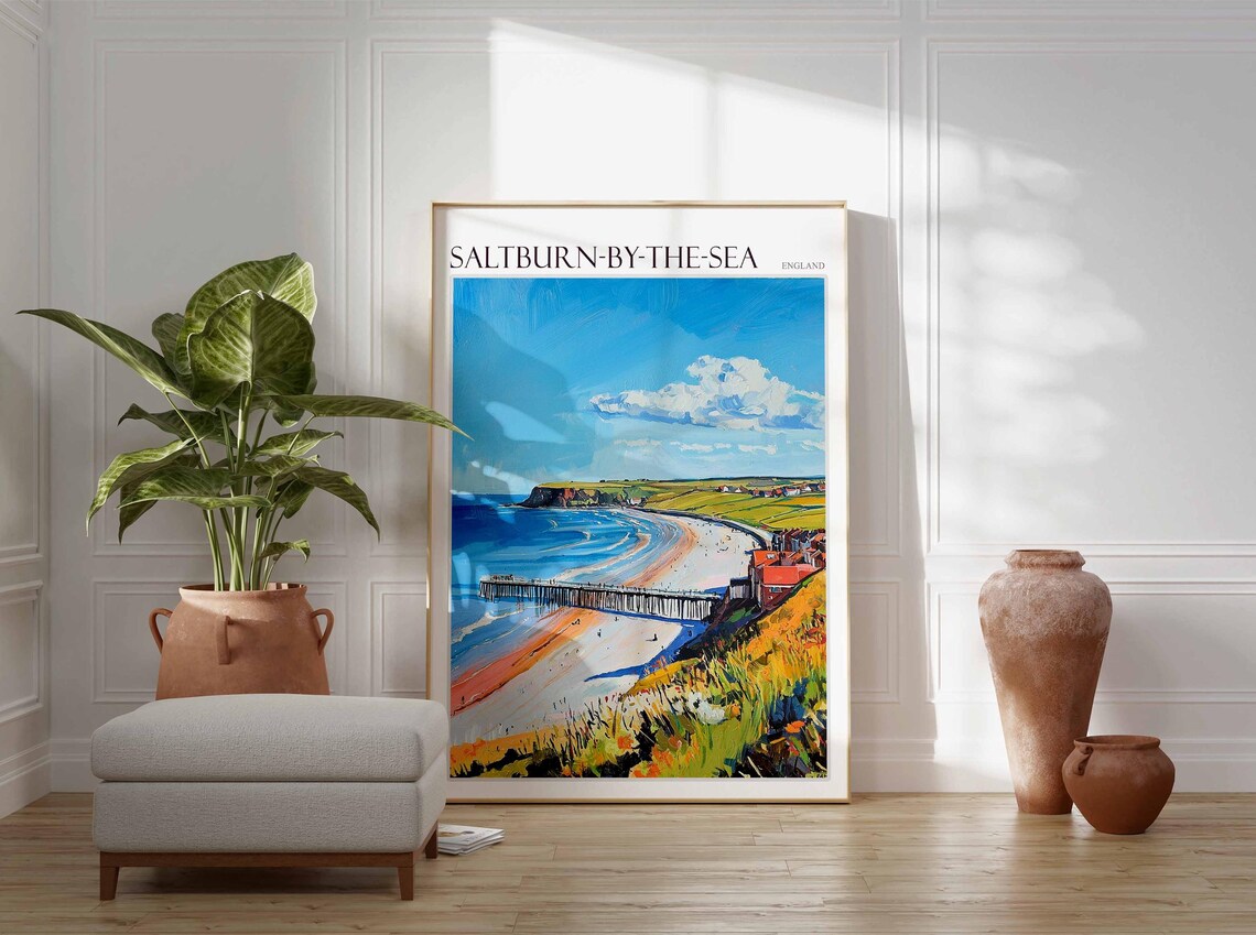 Saltburn By The Sea Vintage Travel Poster - Image 2