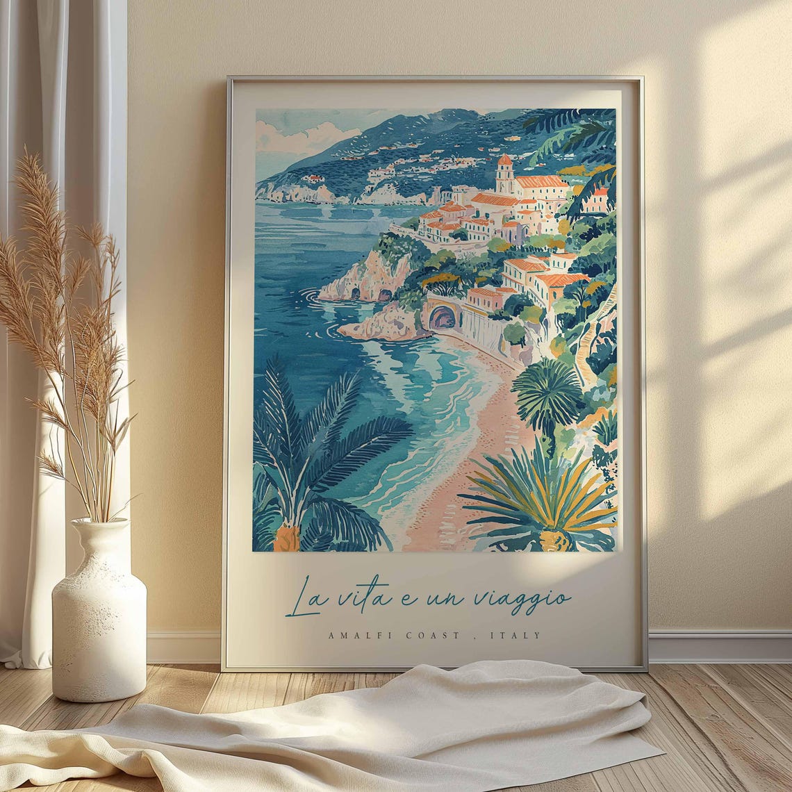 Amalfi Coast Poster Amalfi Coast Travel Print Amalfi Coast Travel Art Amalfi Coast Wall Art Italy Art Italy Travel Decor Travel Gift - Image 2