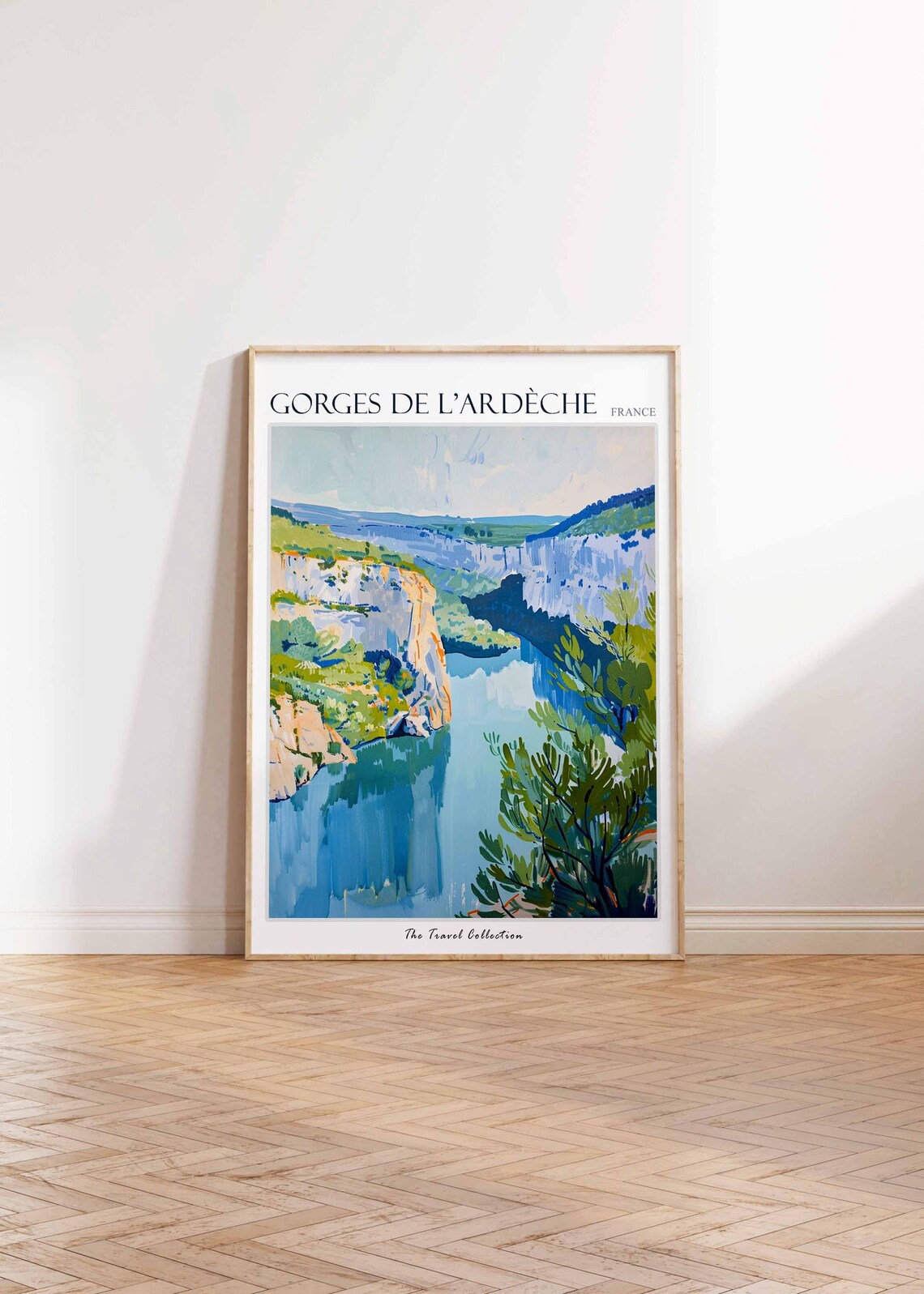 Gorges de l'Ardèche France Blue River Limestone Canyon Travel Poster - Image 2