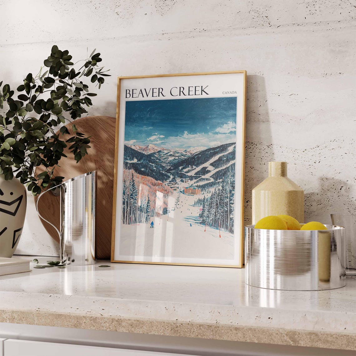 Skiing Travel Poster Skiing Art Beaver Creek Poster Beaver Creek Wall Art Colorado Poster Colorado Travel Print Beaver Creek Print - Image 2