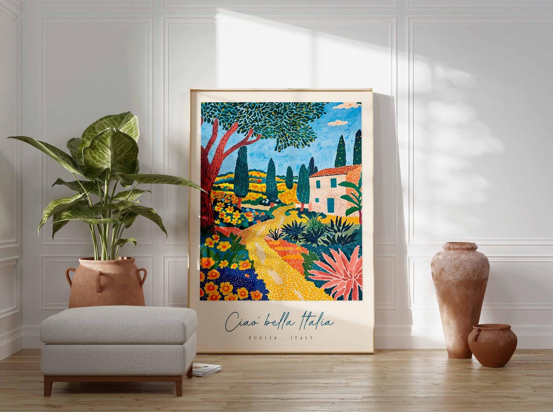Puglia Poster Italian Travel Print Puglia Travel Art Puglia Wall Art Italy Art Italy Travel Decor Italian Travel Gift - Image 3
