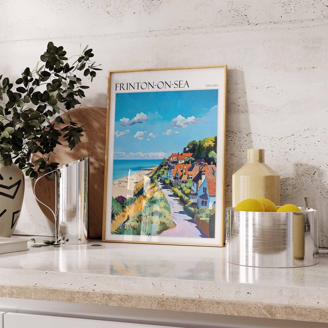 Frinton On Sea Seaside Street Garden Walk Beach Pier Summer Travel Poster - Image 2