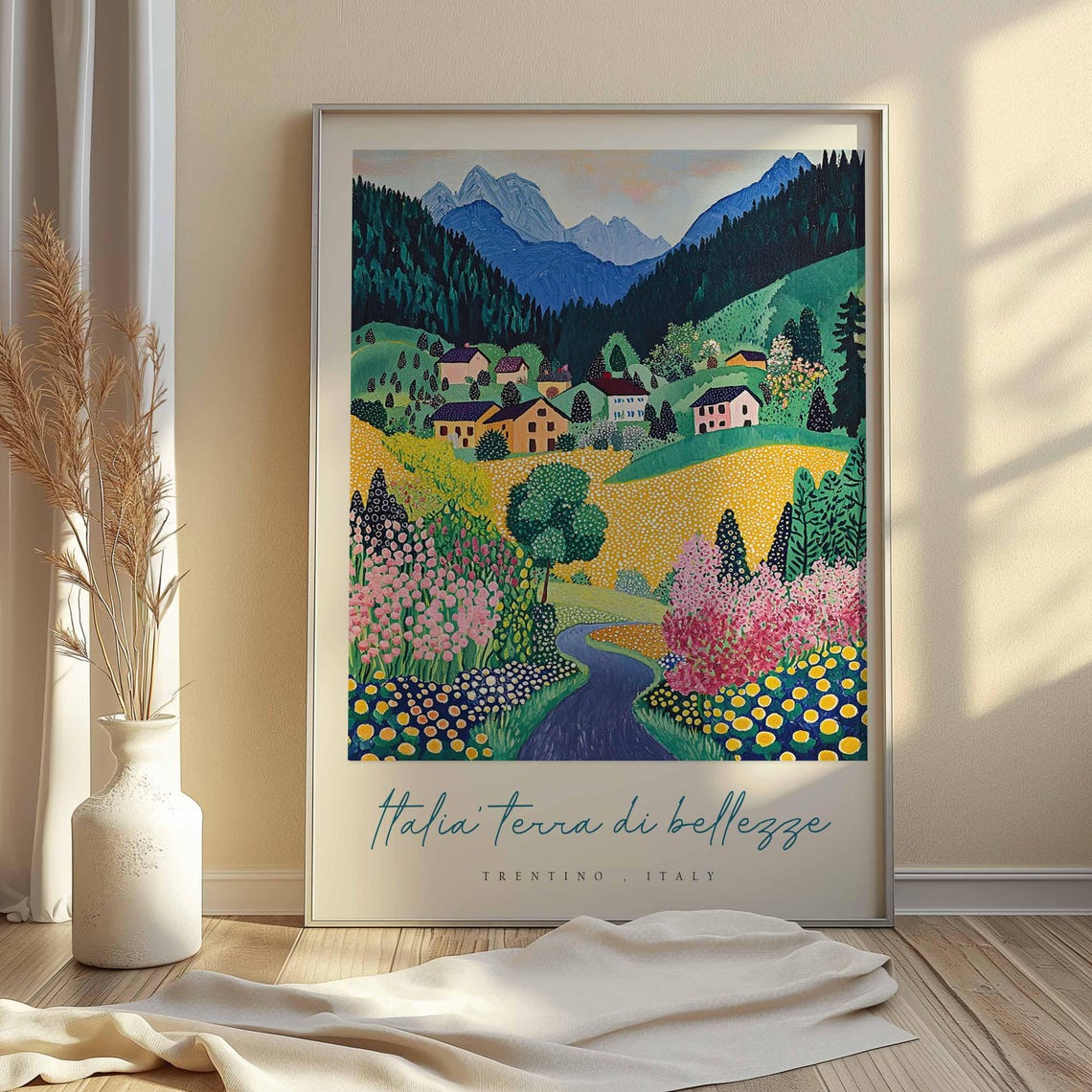 Trentino Poster Italian Travel Print Trentino Travel Art Trentino Wall Art Italy Art Italy Travel Decor Italian Travel Gift - Image 2