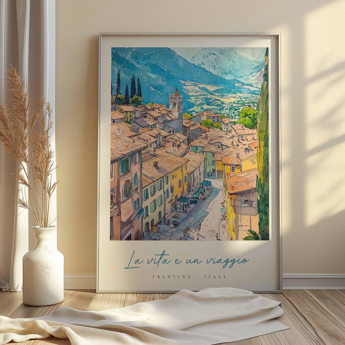 Trentino Poster Italian Travel Print Trentino Travel Art Trentino Wall Art Italy Art Italy Travel Decor Italian Travel Gift - Image 2