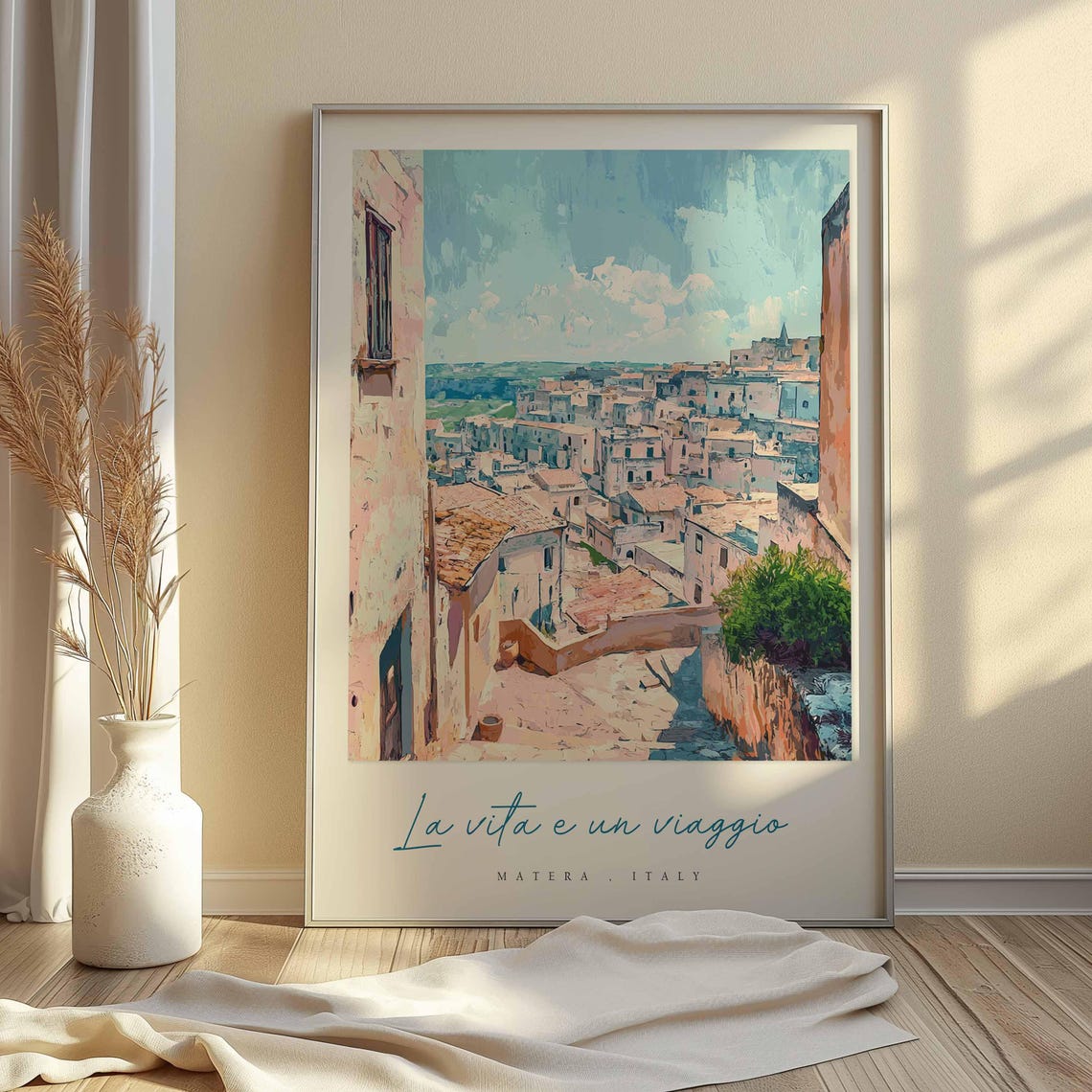 Matera Poster Italian Travel Print Matera Travel Art Matera Wall Art Italy Art Italy Travel Decor Italian Travel Gift - Image 2