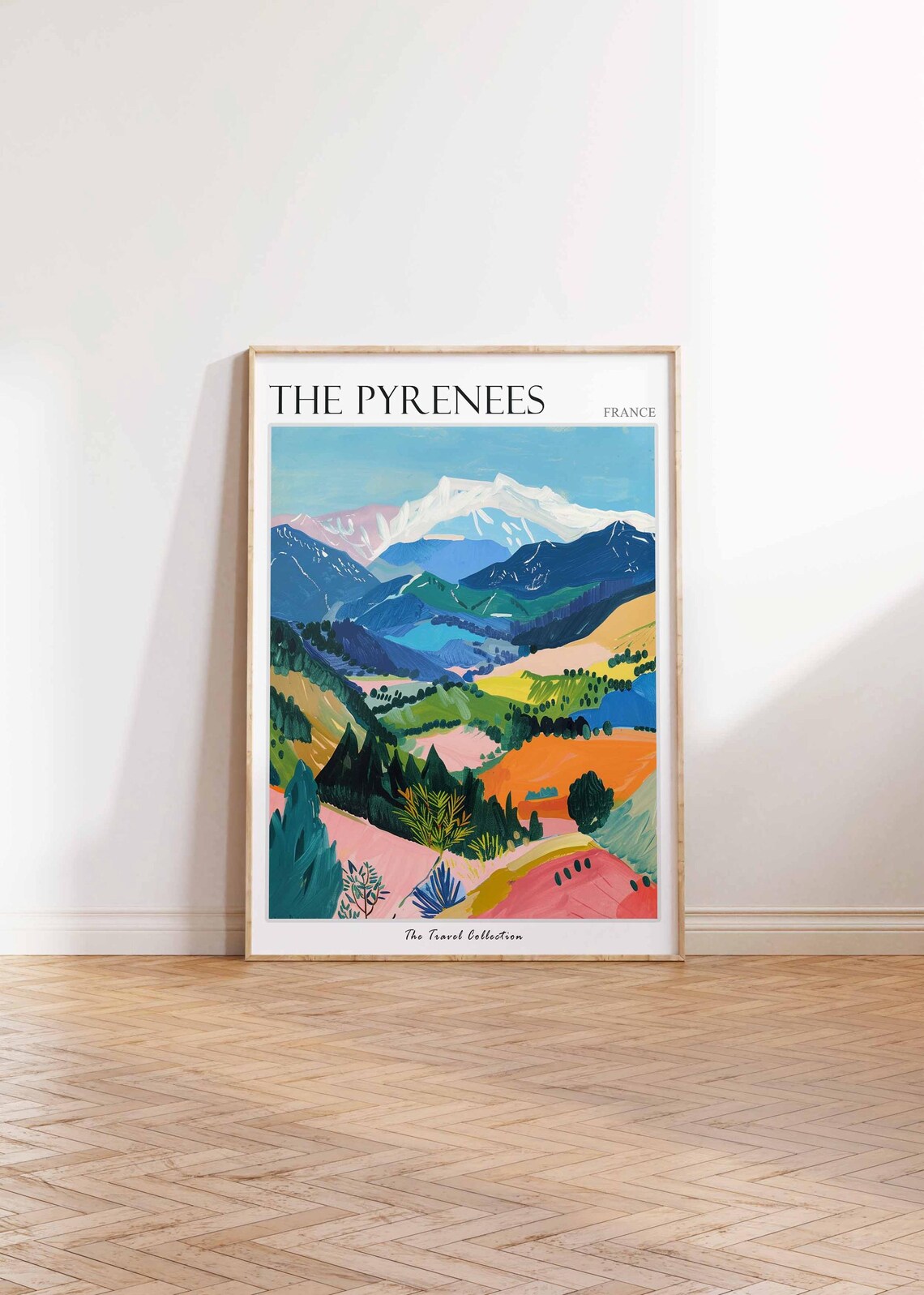 Pyrenees Vintage Travel Poster, France Mountain Print - Image 2