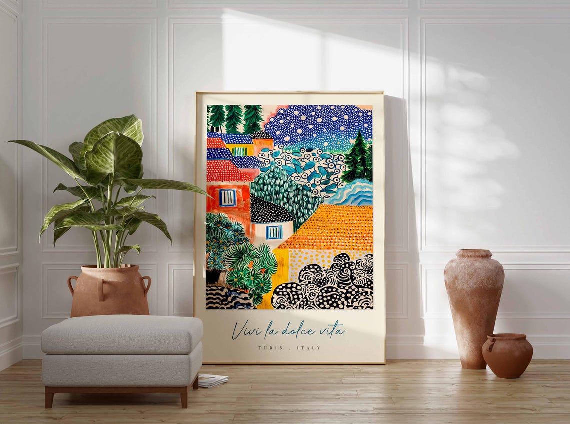 Turin Poster Italian Travel Print Turin Travel Art Turin Wall Art Italy Art Italy Travel Decor Italian Travel Gift - Image 3