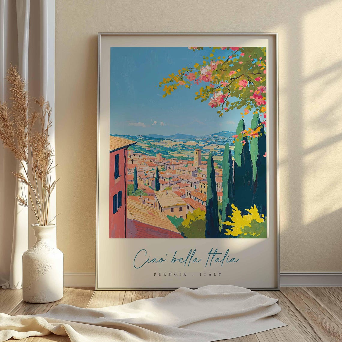 Perugia Poster Italian Travel Print Perugia Travel Art Perugia Wall Art Italy Art Italy Travel Decor Italian Travel Gift - Image 2