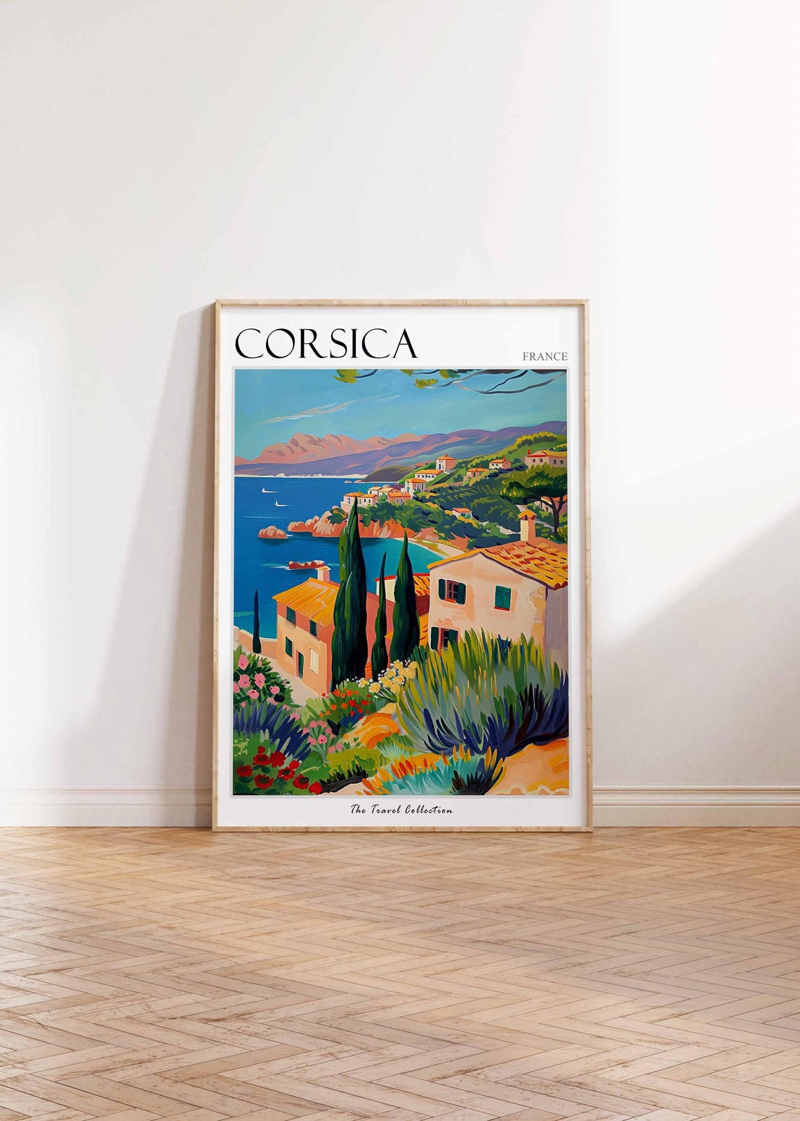 Corsica Poster France Travel Print French Decor Europe Travel Poster European Wall Art Sea Print Corsica Gift Corsica Travel Poster - Image 2