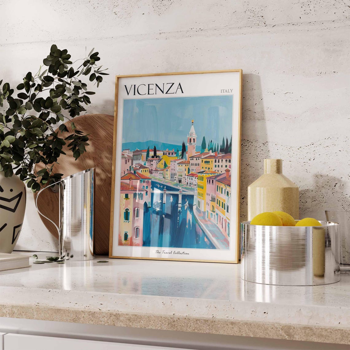 Vicenza Poster Italian Travel Print Vicenza Travel Art Vicenza Wall Art Italian Travel Vicenza Home Decor Vicenza Travel Gift - Image 3
