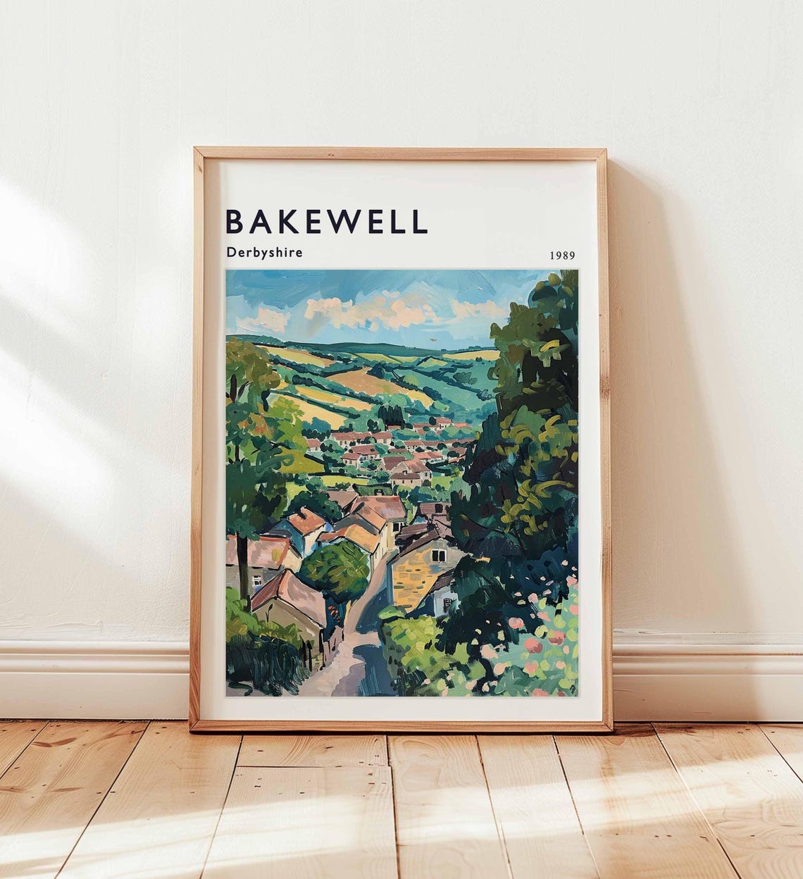 Bakewell Travel Poster Derbyshire Peak District Wall Art