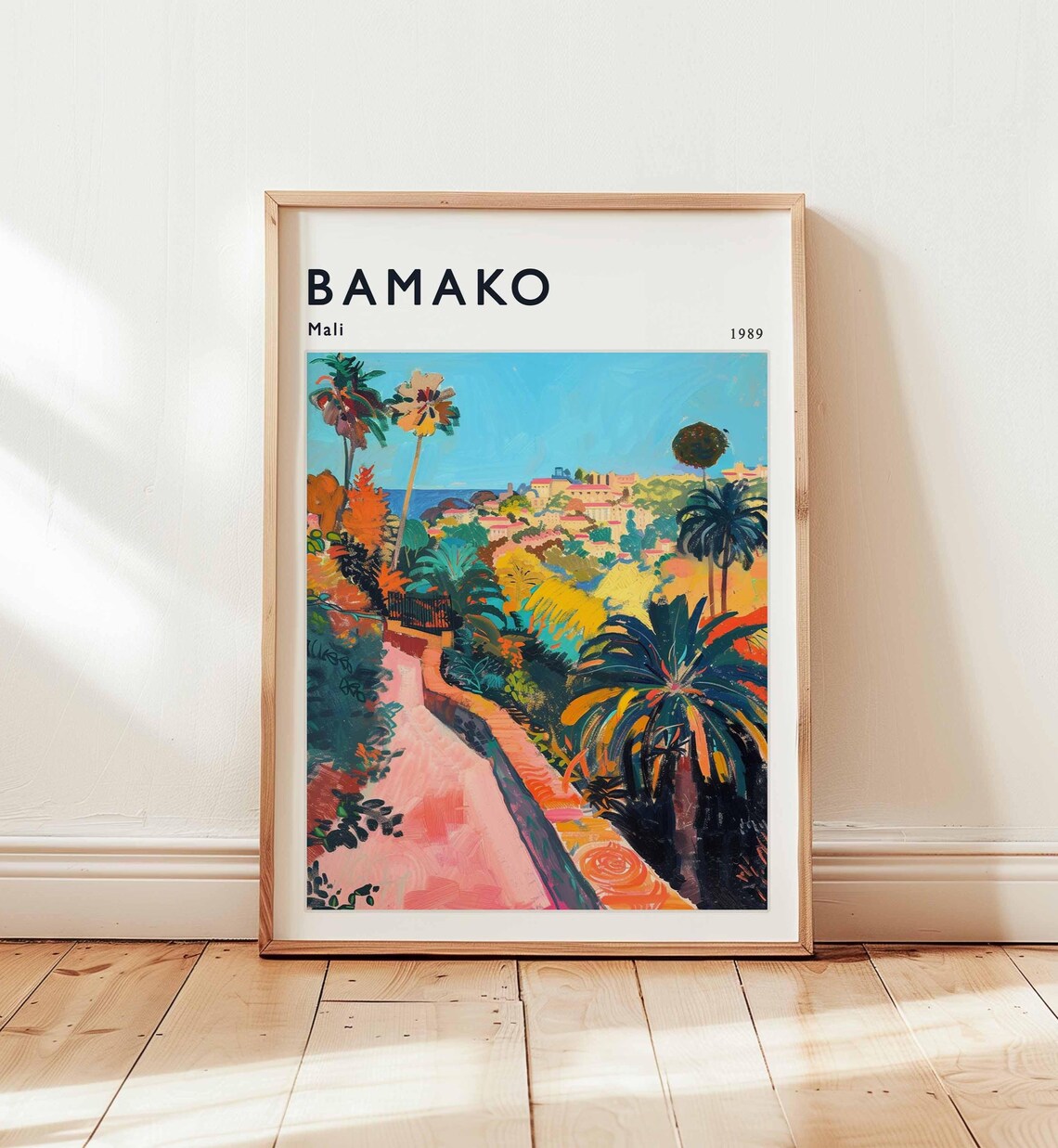 Bamako Mali Travel Poster West Africa Cityscape Art