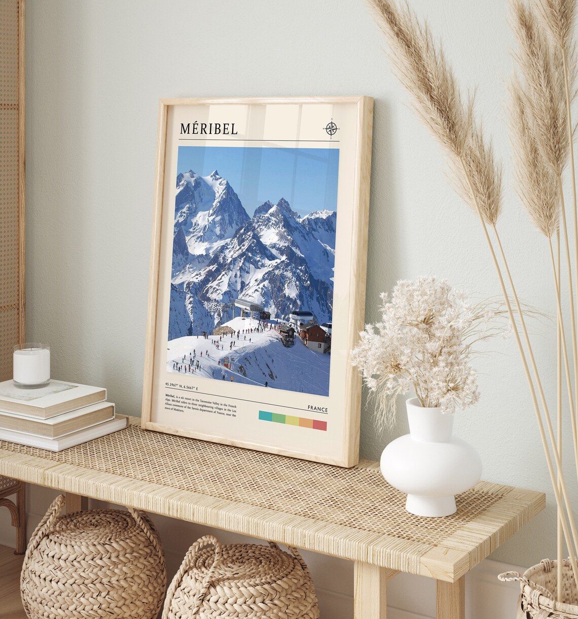 Meribel Travel Poster, France Skiing Destination - Image 3