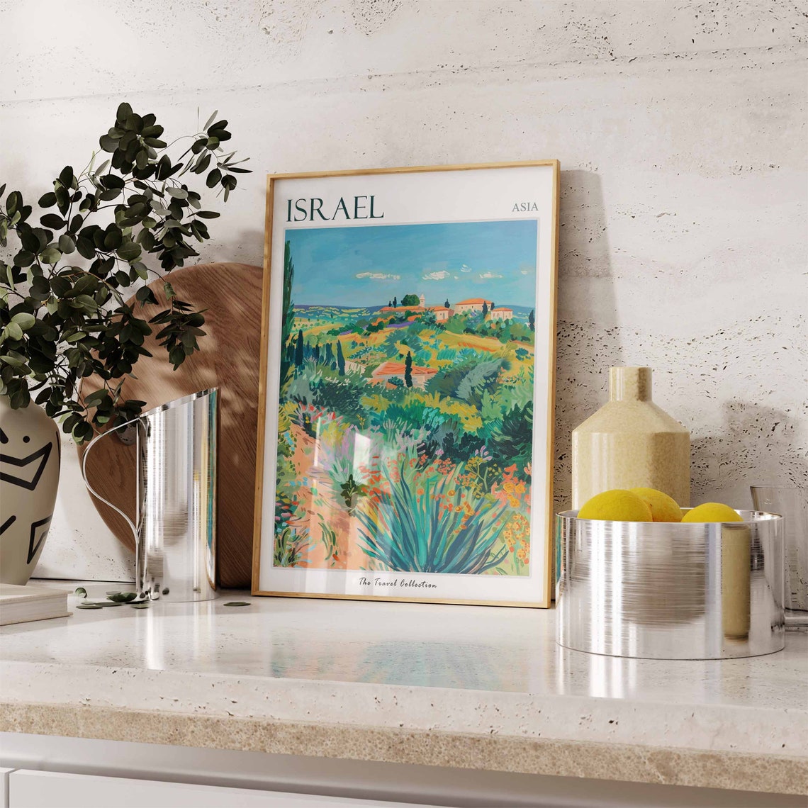 Israel Travel Poster Israel Travel Print Jewish Decor Jewish Travel Poster Israeli Art Israeli Decor Israel Gift Israel Travel Art - Image 3