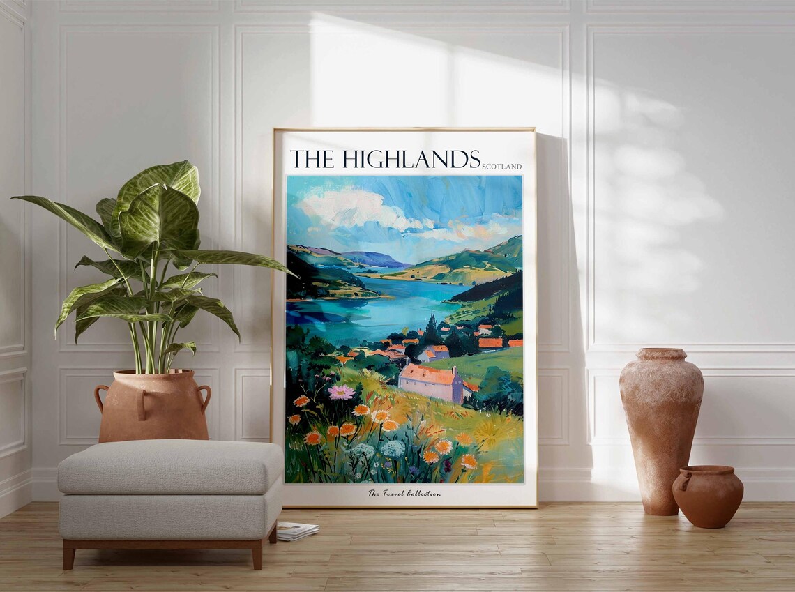 The Highlands Scotland Travel Poster, Scottish Decor - Image 2