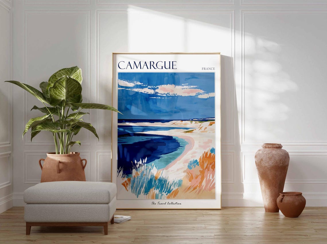 Camargue Poster France Travel Print French Decor Europe Travel Poster European Wall Art Camargue Gift Camargue Travel Poster - Image 3