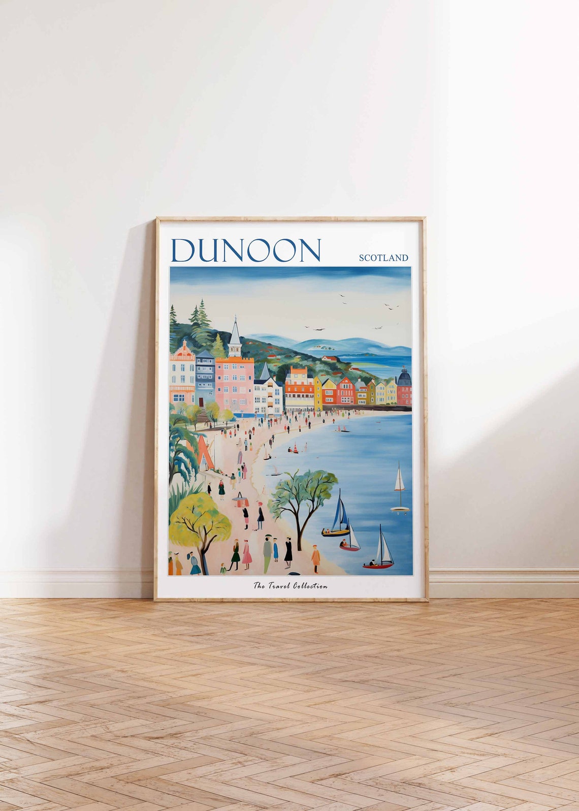 Dunoon Scotland Waterfront Promenade With Sailboats Travel Poster - Image 2