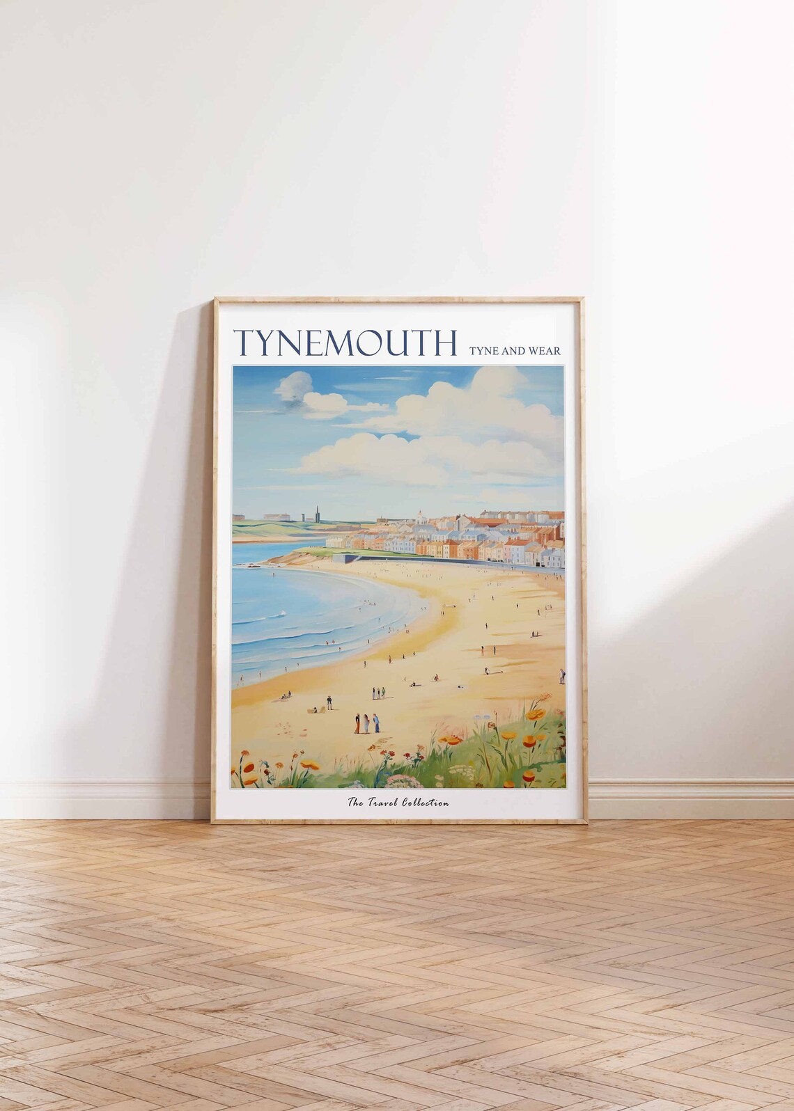 Tynemouth Tyne And Wear Old Town Beach Summer Seascape Travel Poster - Image 2