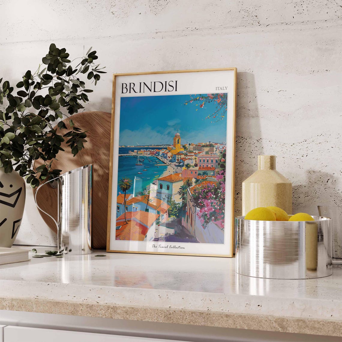 Brindisi Poster Italian Travel Print Brindisi Travel Art Brindisi Wall Art Italian Travel Brindisi Home Decor Brindisi Travel Gift - Image 3