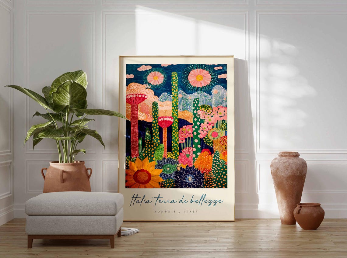 Pompeii Poster Italian Travel Print Pompeii Travel Art Pompeii Wall Art Italy Art Italy Travel Decor Italian Travel Gift - Image 3