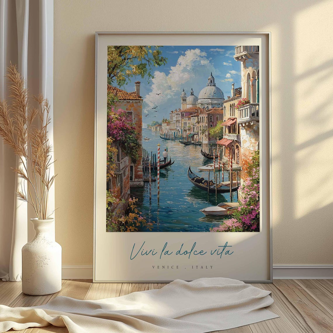 Venice Poster Italian Travel Print Venice Travel Art Venice Wall Art Italy Art Italy Travel Decor Italian Travel Gift - Image 2