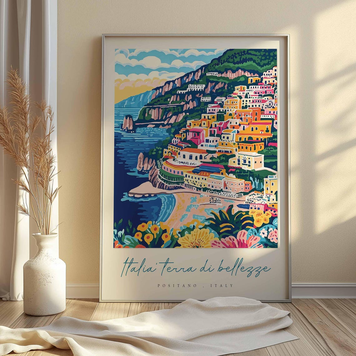 Positano Poster Italian Travel Print Positano Travel Art Positano Wall Art Italy Art Italy Travel Decor Italian Travel Gift - Image 2