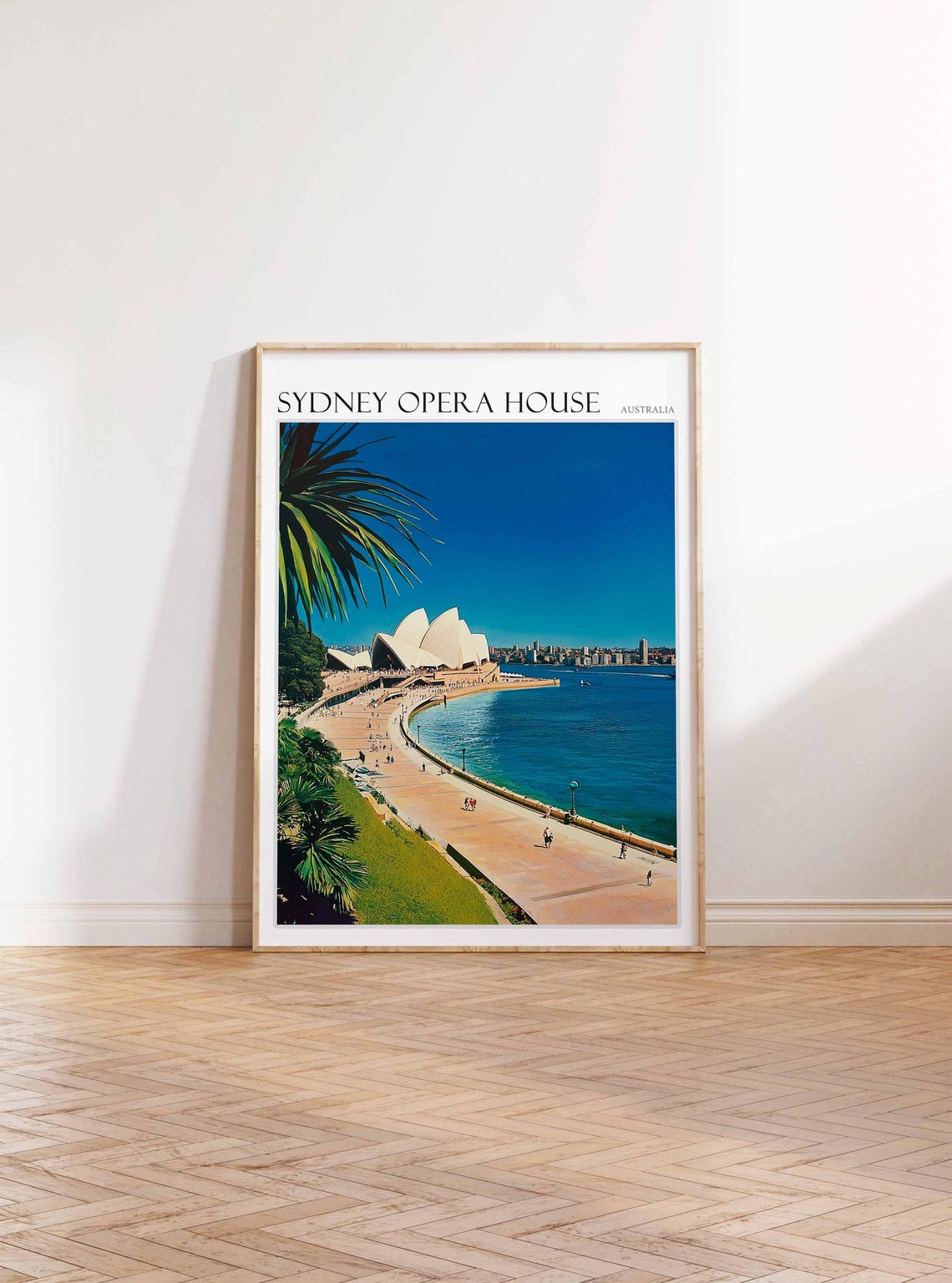 Sydney Opera House Australia Promenade Palm Fronds Blue Sky Poster - Image 2