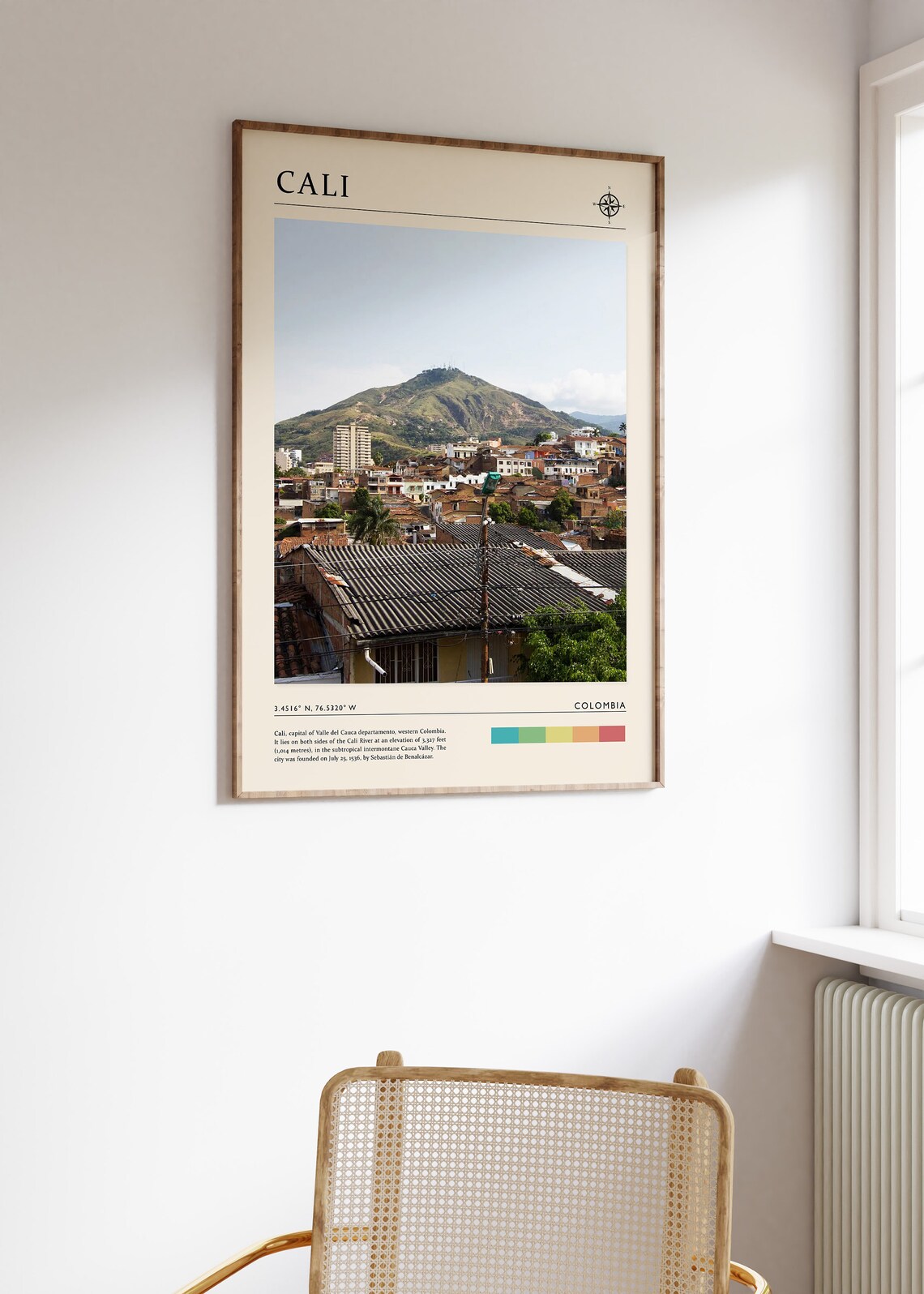 Cali Colombia Color City Photo Travel Art Travel Collection Poster - Image 3