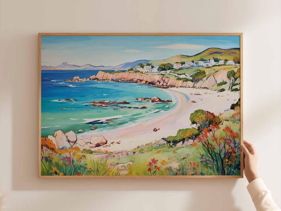Boulders Beach Poster South Africa Travel Print Cape Town Wall Art Bay Decor