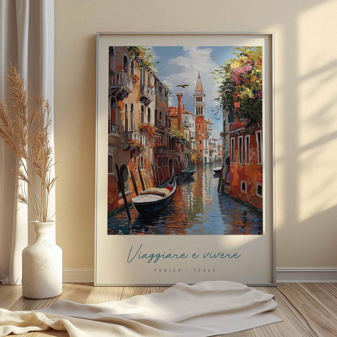 Venice Poster Italian Travel Print Venice Travel Art Venice Wall Art Italy Art Italy Travel Decor Italian Travel Gift - Image 2