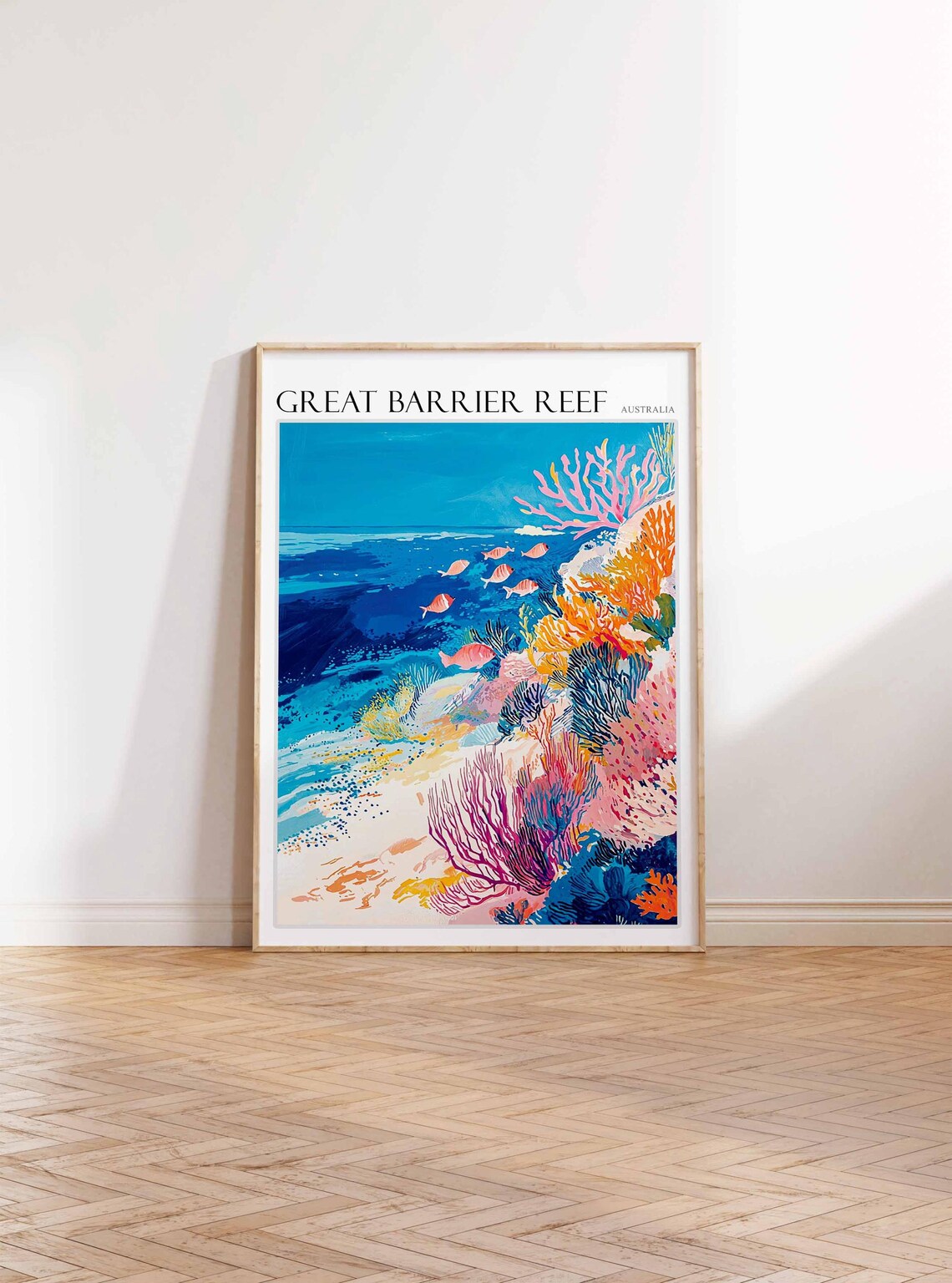 Great Barrier Reef Vivid Coral Garden Reef Fish Australia Poster - Image 3