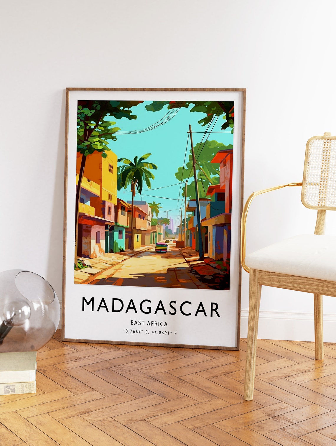 Madagascar Travel Print Africa Travel Poster East African Travel Print Travel Art Travel Poster Colourful Travel Print Travel Art - Image 2