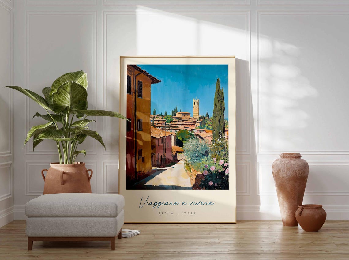 Siena Poster Italian Travel Print Siena Travel Art Siena Wall Art Italy Art Italy Travel Decor Italian Travel Gift - Image 3