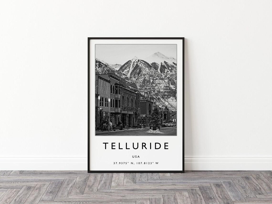 Telluride Colorado USA Snowy Mountain Town Street Photo Poster - Image 2