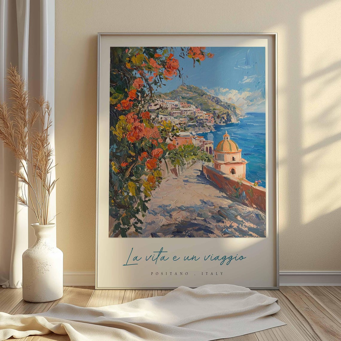 Positano Poster Italian Travel Print Positano Travel Art Positano Wall Art Italy Art Italy Travel Decor Italian Travel Gift - Image 2