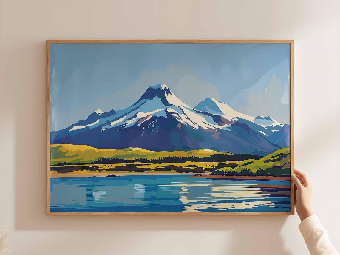 Chile Travel Poster, Andes Mountains