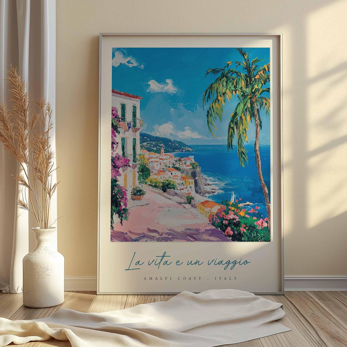 Amalfi Coast Poster Amalfi Coast Travel Print Amalfi Coast Travel Art Amalfi Coast Wall Art Italy Art Italy Travel Decor Travel Gift - Image 2